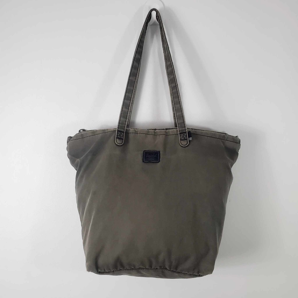 Herschel Gray & Green Tote Bag